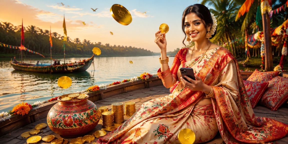 সুন্দরবন প্রকৃতির পটভূমিতে মোবাইল ক্যাসিনো প্রচারের দৃশ্য